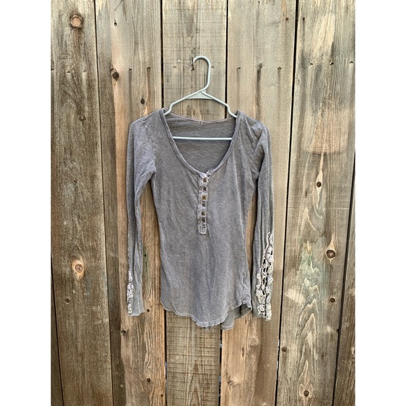 Free People Tops - Free People Henna Henley Long Sleeve